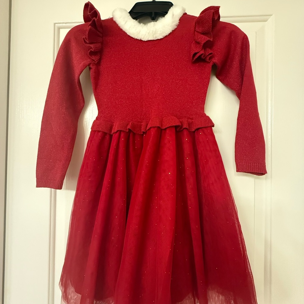 Gymboree Red Formal Kids Dress with White Trim